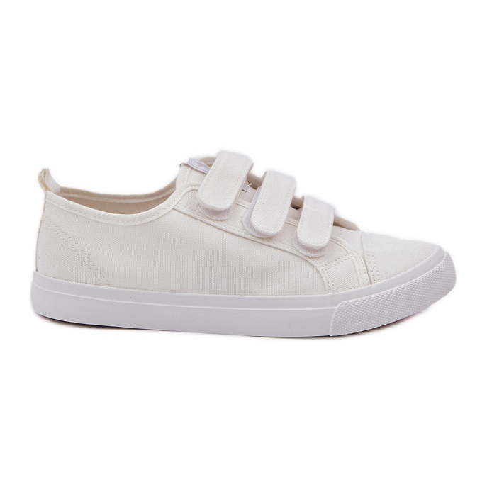 Zapatillas de zapatillas de velcro juveniles blanco