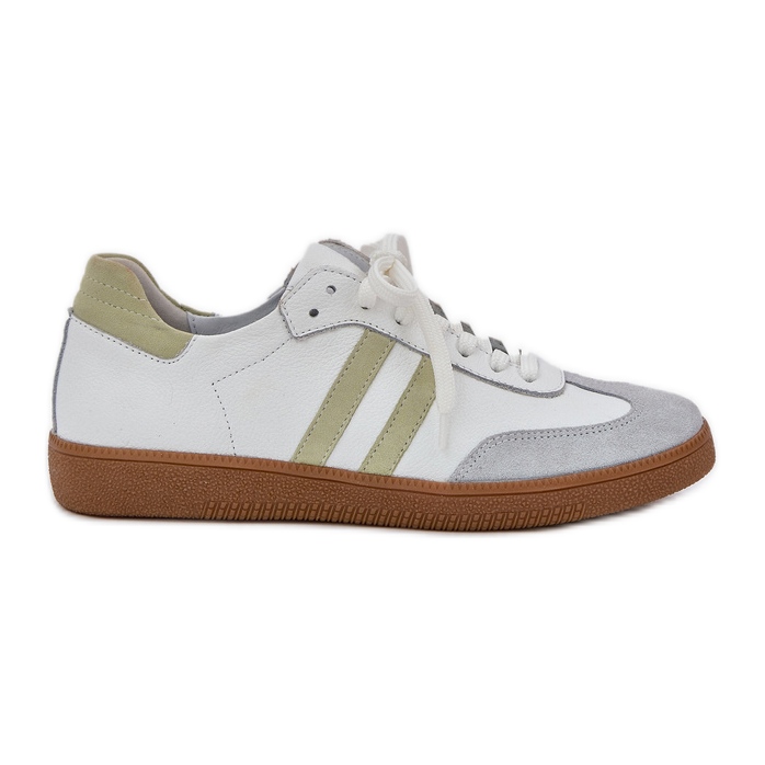 Zazoo N1068 Zapatillas Bajas Mujer Piel, Blanco