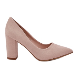 Bombas para mujeres en el beige de pilares ecológicos