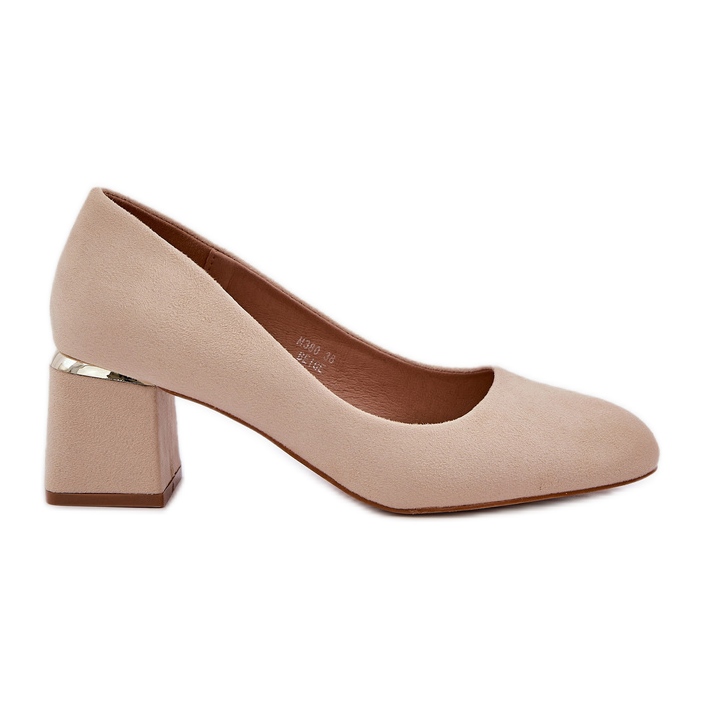 Bombas de ante Eco en el post beige