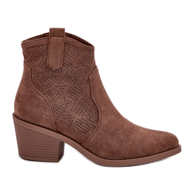 S.Barski Botas de vaquero para el Castle Eco Openwork Smart S. Barski Hy51-061 Dark beige