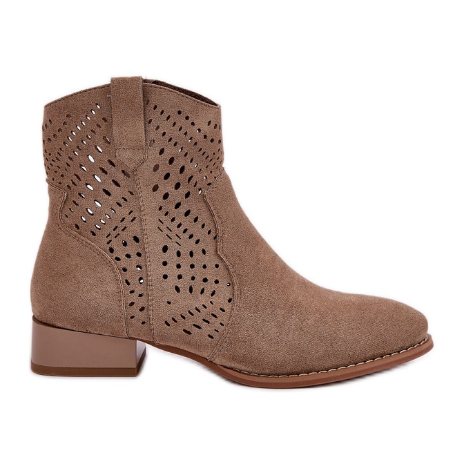 Jezzi Beige de tacones de mujeres abiertas para mujeres