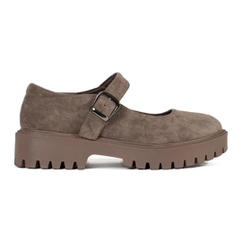 Goodin Zapatos beige en la plataforma de gamuza