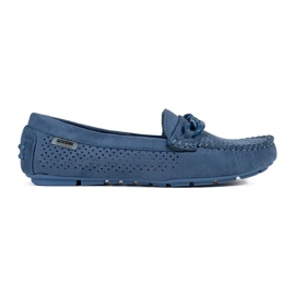 Goodin Mocasines de ante para mujeres azules