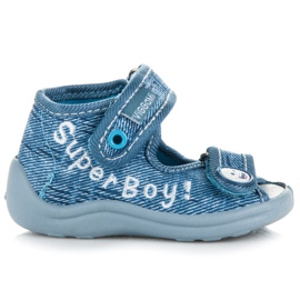 Viggami Zapatos de mezclilla con velcro azul