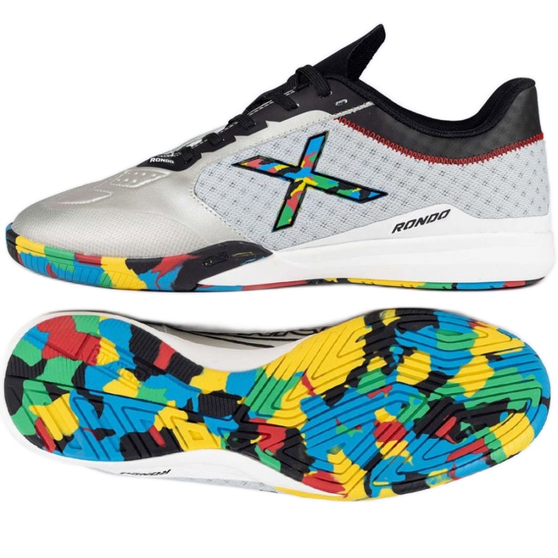Zapatos de fútbol Munich Rondo Olympix en 4770014 plata