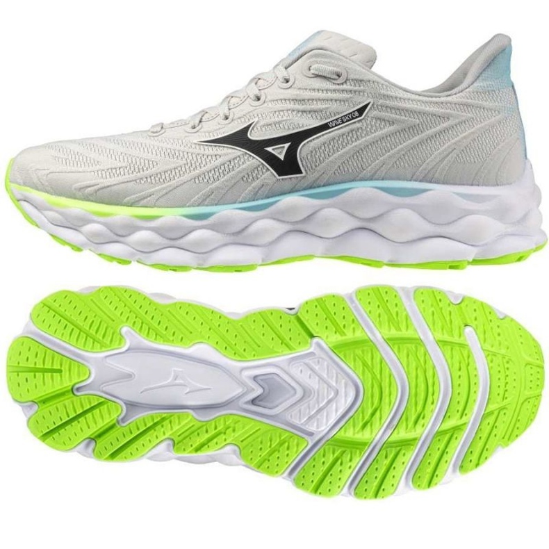Zapatos de carrera Mizuno Wave Sky 8 J1GC240256 Gray gris