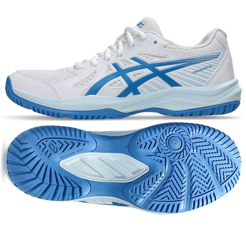 ASICS UPCURT 6 1072A107 101 zapatos de voleibol blanco ASICS UPCURT 6 1072A107 101 zapatos de voleibol blanco
