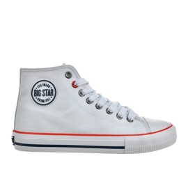 Zapatillas altas de zapatillas de zapatillas Big Star nn274660 White blanco
