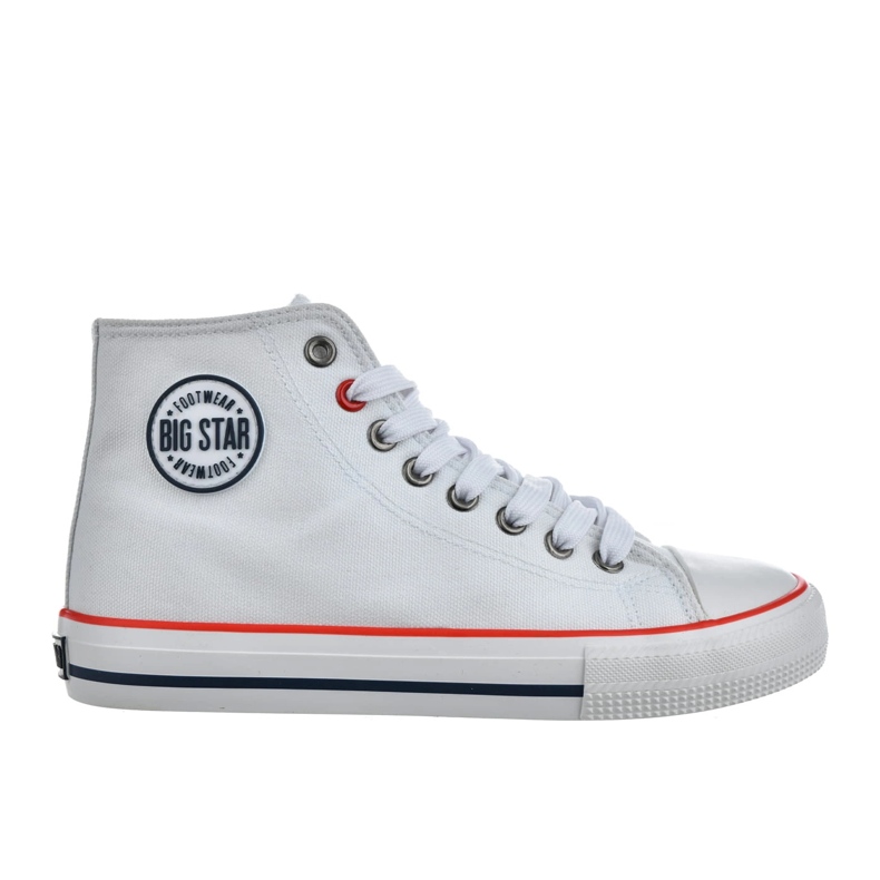 Zapatillas altas de zapatillas de zapatillas Big Star nn274660 White blanco