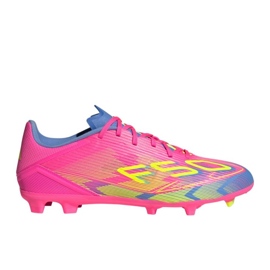 Adidas F50 League FG/MG IE1291 Zapatos de fútbol rosa