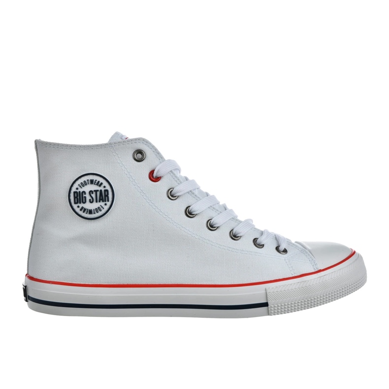 Zapatos para hombres zapatillas altas big star nn174305 blanco