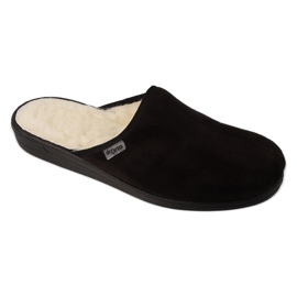 Zapatillas de hombre Dr.ORTO Befado pu 000M327 con aislamiento de lana de oveja negro