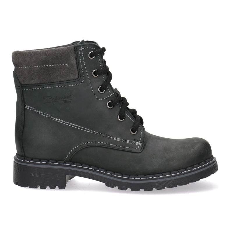 Polbut Zapatos de cuero para mujeres negras de Pollonus 5-0739-015 negro