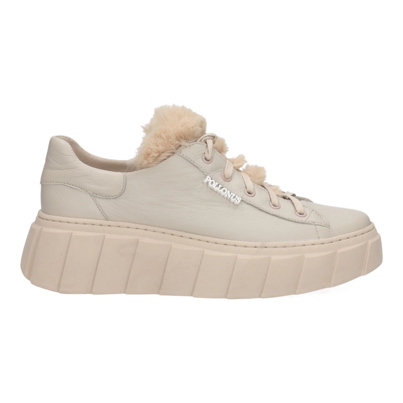 Zapatos de cuero para mujeres Pollonus vainilla Verona 5-1616-001 beige
