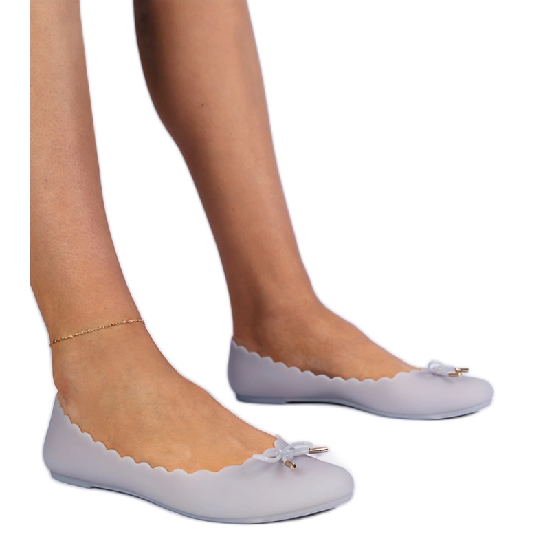 Ballerinas grises Meliski con un arco