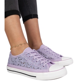 Zapatillas de zapatillas para mujeres violetas