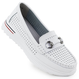 Zapatos de cuero a cuenta, White Vinceza 95331 Mocasines blanco Zapatos de cuero a cuenta, White Vinceza 95331 Mocasines blanco