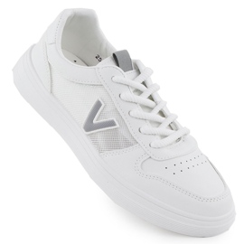 Zapatos deportivos femeninos con una malla Vinceza 13627 blanca blanco