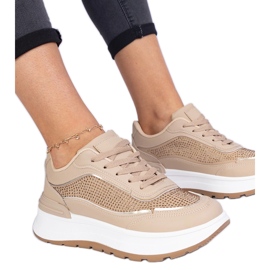 Zapatillas de deporte para mujeres marrones con circones marrón