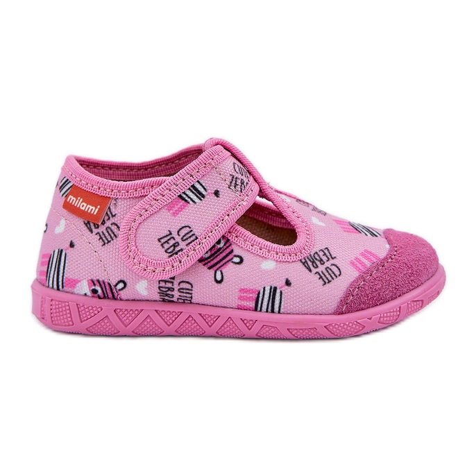 Zapatillas para niños con celo rosa rosado Zapatillas para niños con celo rosa rosado
