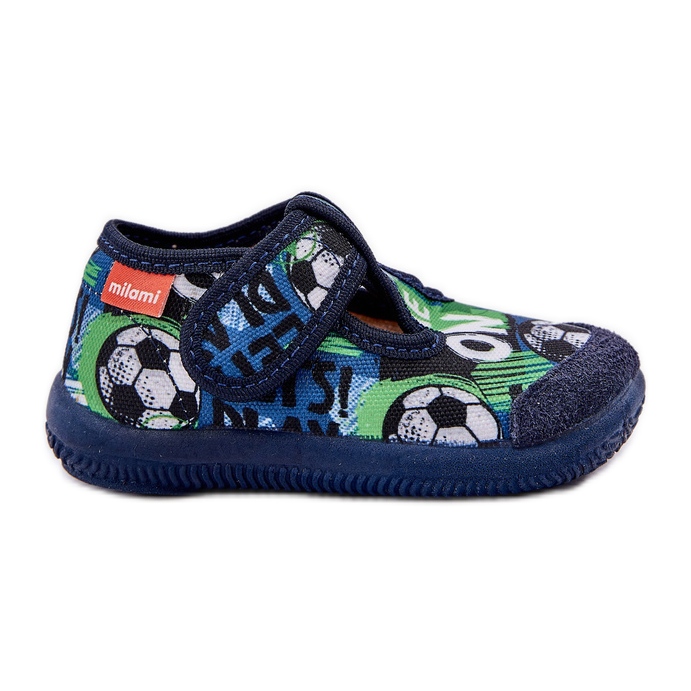 Zapatillas para niños flexibles para pelotas de velcro bolas azul marino