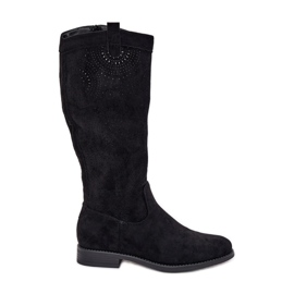 S.Barski Botas con un S. Barski Hy51-860 de tacón plano de tacón plano negro