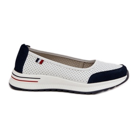 Ballerinas de cuña azul y azul marino blanco