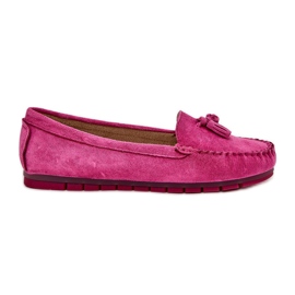 S.Barski FURANS FLAT CLASICA MOCASINS S. BARSKI LR51-548 FUKSJA rosa