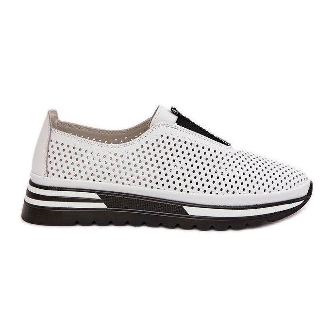 S.Barski Zapatos de mujer atacados hechos de cuero natural S. Barski LR51-672 White blanco S.Barski Zapatos de mujer atacados hechos de cuero natural S. Barski LR51-672 White blanco
