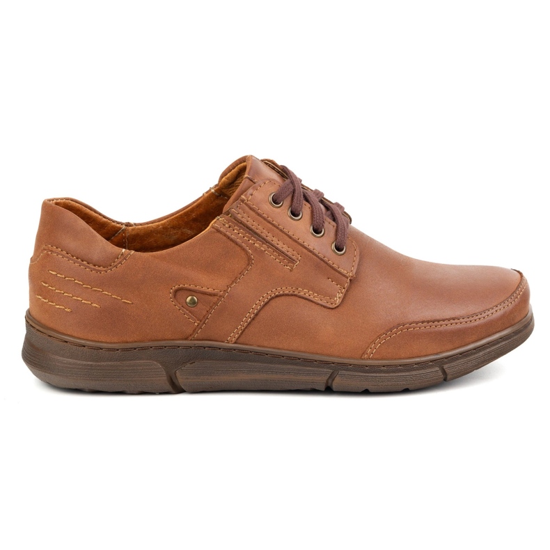 Polbut Zapatos para hombres casuales j55 camello marrón