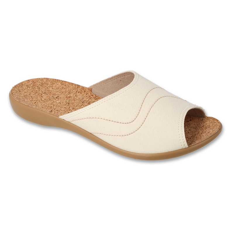 Zapatillas para mujeres Befado PU 254D165 Inserto de corcho beige