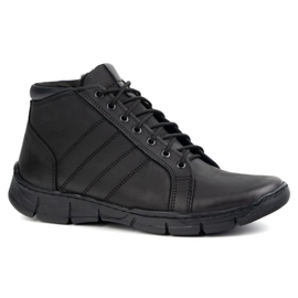Olivier Zapatos para hombres Lace -Up Tobillo de cuero 311kz Fut Black negro
