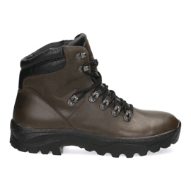 Botas de trekking de cuero táctico-Myśliwskie Knieja Pollonus Brown 6-0127-002 marrón marrón