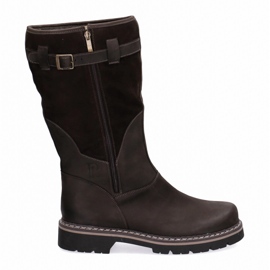 Pollonus Botas tácticas duraderas-myśliwskie cuero baribal pollono marrón 6-0104-001