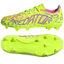 ADIDAS Predator League FG/MG ID3748 Zapatos de fútbol amarillo