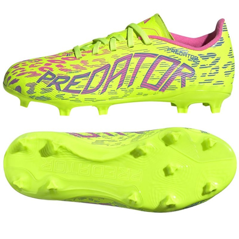 ADIDAS Predator League FG/MG ID3748 Zapatos de fútbol amarillo