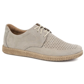 KOMODO Zapatos de cuero para hombres casuales 933/l/2 gris