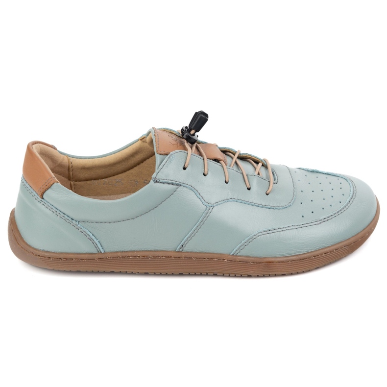 Kampol Zapatos de cuero minimalista descalzo 500/24 ​​pistachos verde