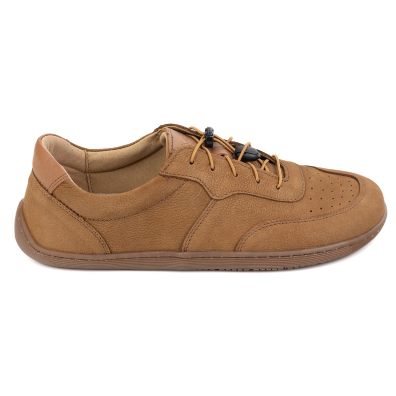Kampol Zapatos de cuero minimalista descalzo 500/24 ​​marrón claro