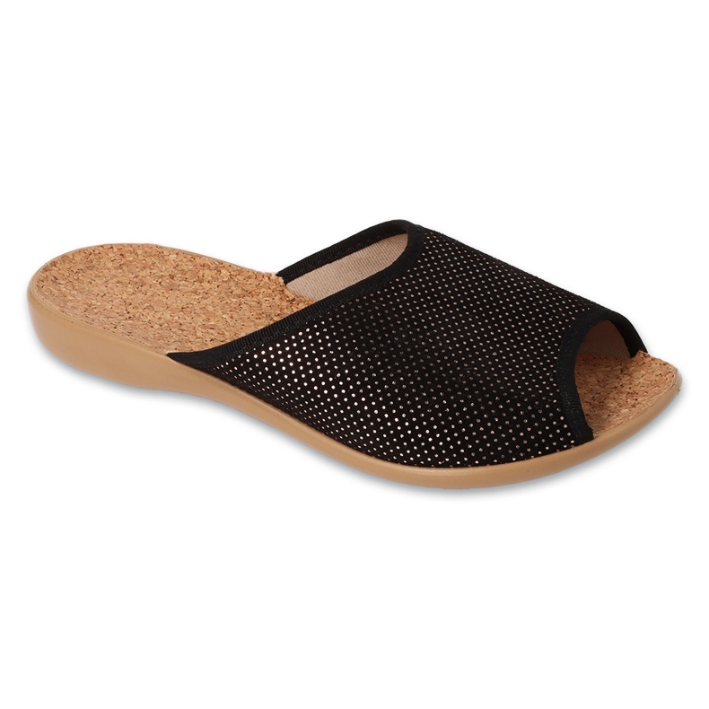 Zapatillas para mujeres Befado PU 254D159 Inserto de corcho negro
