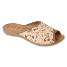 Zapatillas para mujeres de Befado PU 254D163 Inserto de corcho beige