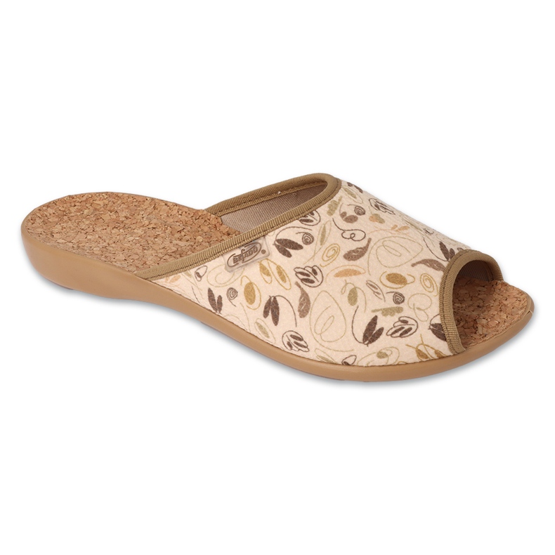 Zapatillas para mujeres de Befado PU 254D163 Inserto de corcho beige