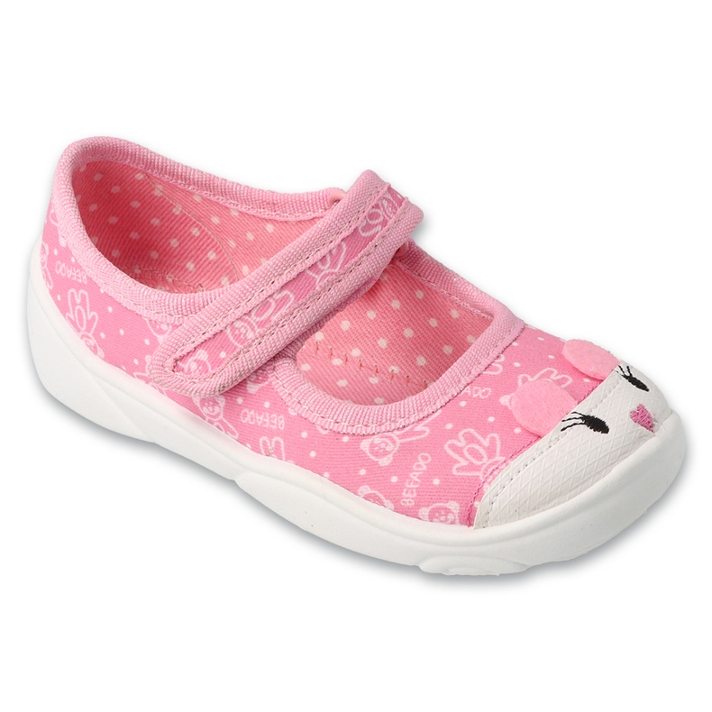 Befado Pink Children's Slippers 209p041 con ojales rosado