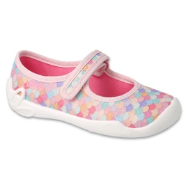 Zapatillas para niños de Befado con velcro 114y514 rosa