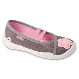 Befado Zapatillas para niños gris gris 116y334 con una flor