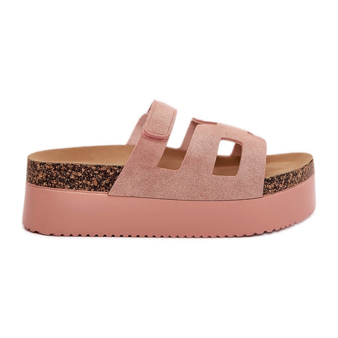 Zapatillas en una plataforma enorme rosa rosado