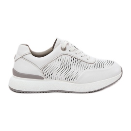 S.Barski Zapatillas de cuero zapatillas de zapatillas S. Barski LR51-551 White blanco
