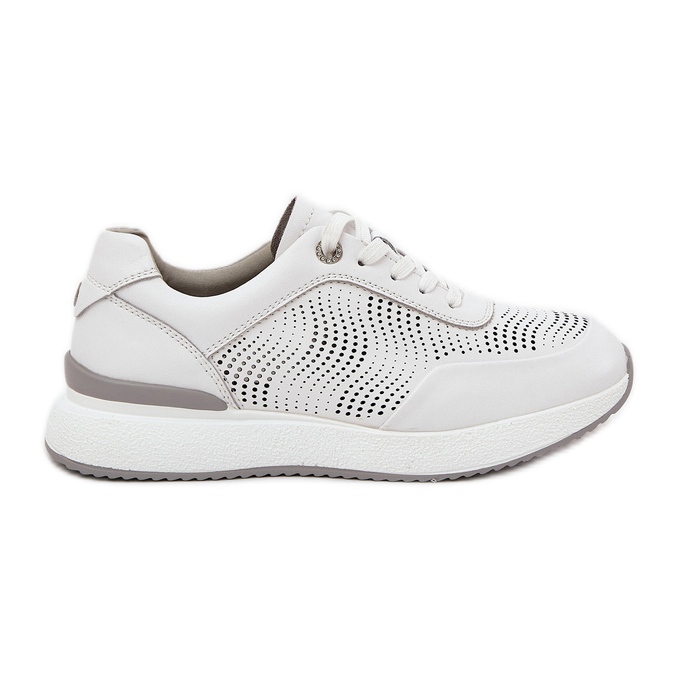 S.Barski Zapatillas de cuero zapatillas de zapatillas S. Barski LR51-551 White blanco