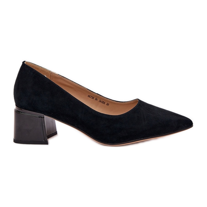 Bombas suaves de gamuza con herramientas puntiagudas Vinceza 66736 Negro